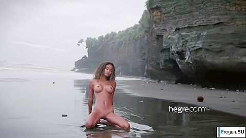 Mulatto Girl On Bali Beach...
