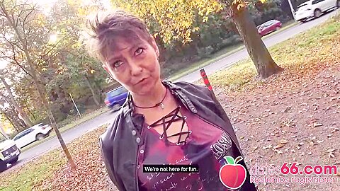 Ugly Short Hair Granny Milf Pounded Outdoors In Germany...